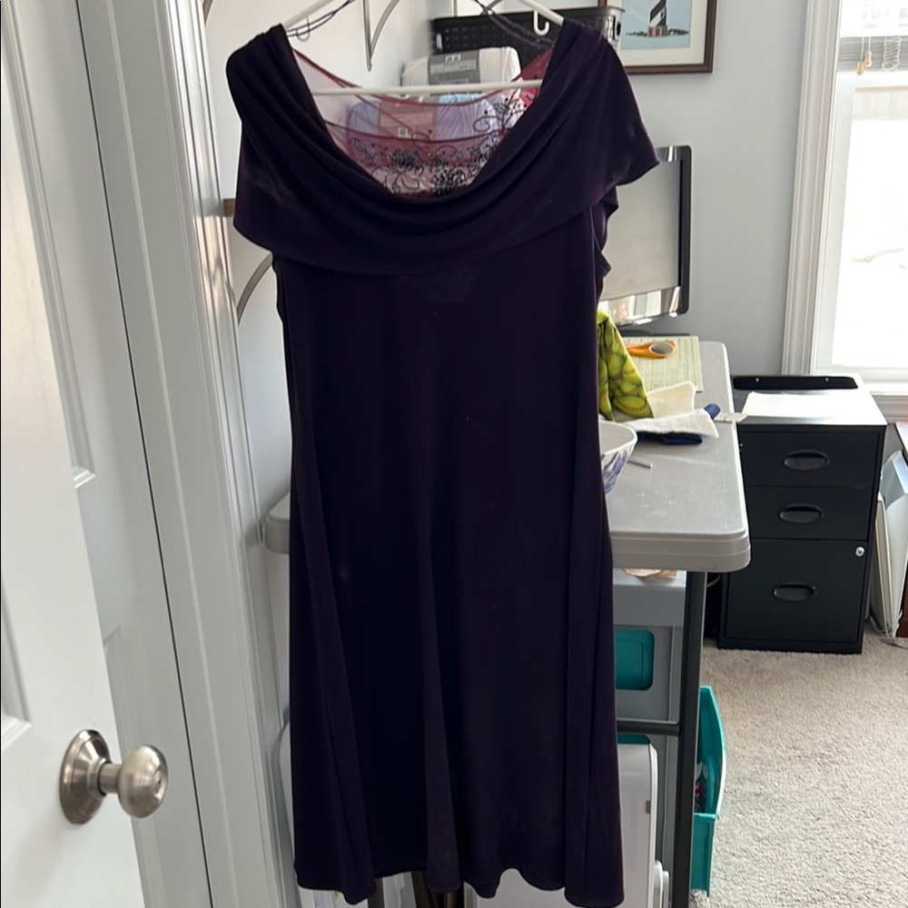 Elegant Purple Midi Dress